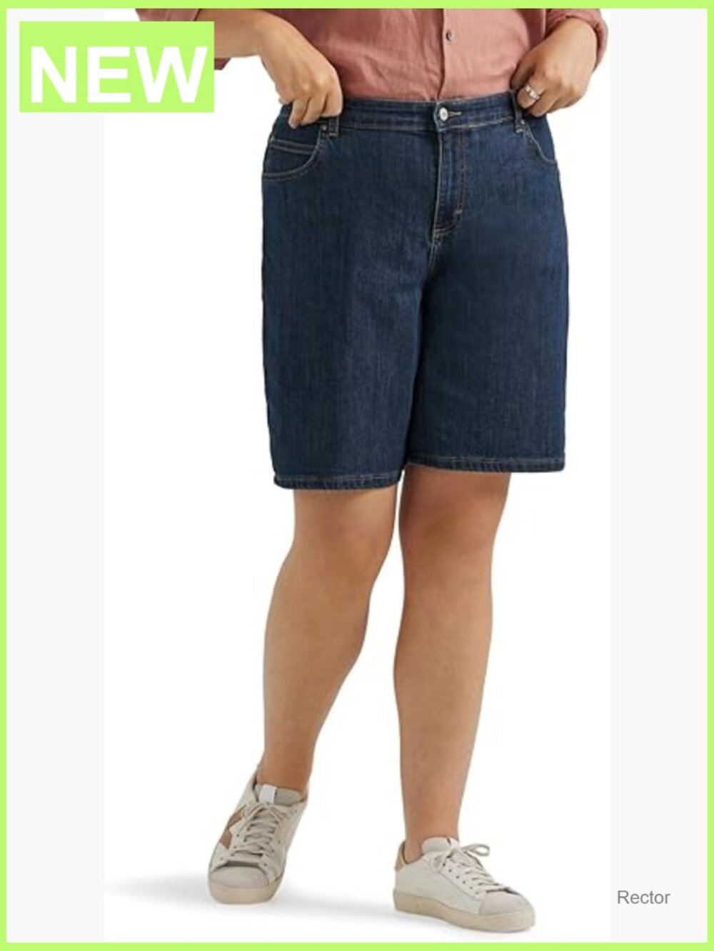 Women's Plus Size Relaxed Fit Bermuda Shorts Denim 5-Pocket